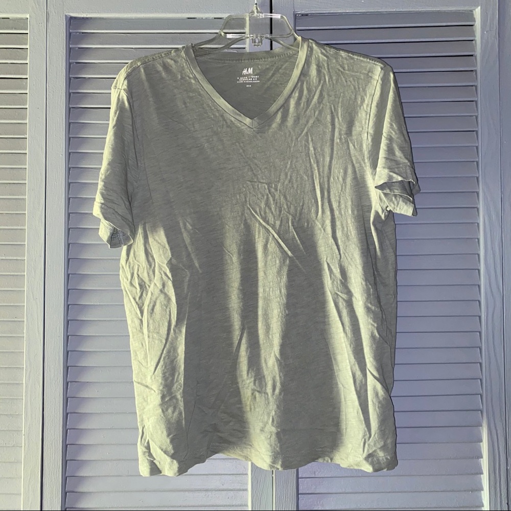 Men’s Green V Neck Shirt
